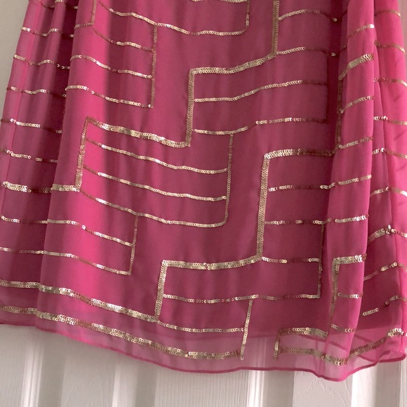 Liliana Pink with Gold Sequin party dress New without Tags Never Worn - Picture 7 of 10